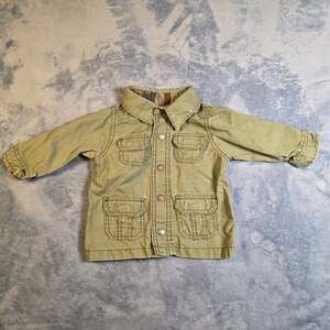 Carter’s Baby Boy 9M Olive Green Utility Safari Jacket Military Cotton